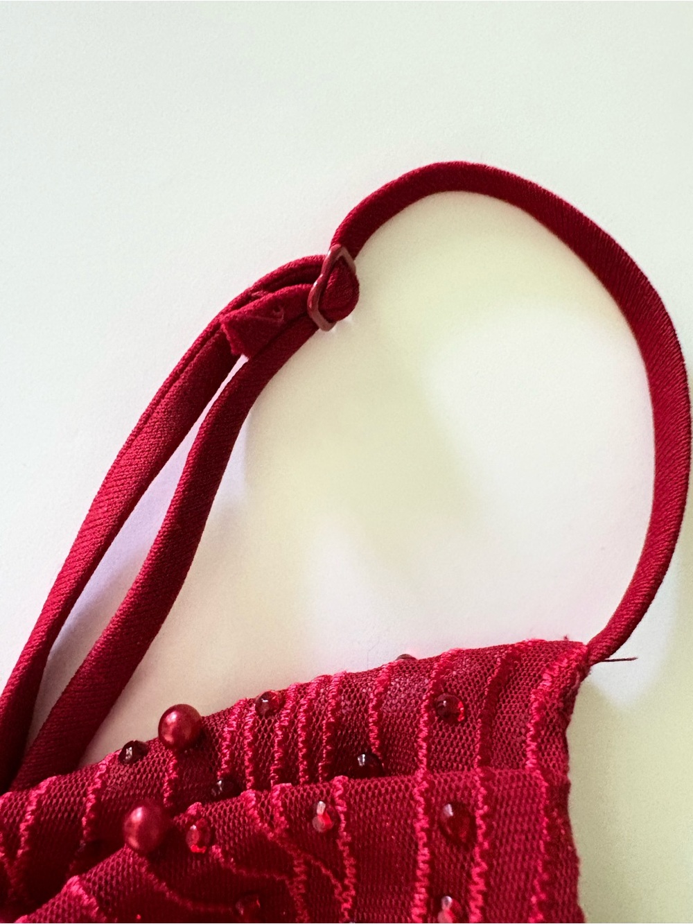 Windsor Red Beaded Mini Dress Women’s Medium Cowl Neck Y2K Party Cocktail NWT - Picture 9 of 12